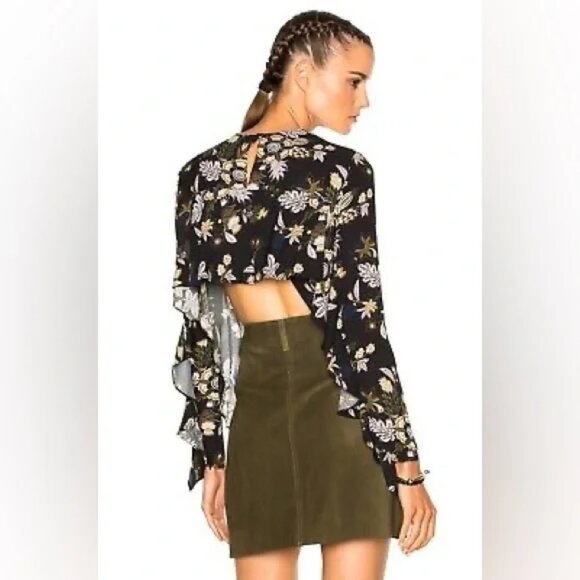 A.L.C. Cooper Silk Open Back Blouse 6 - Picture 8 of 9